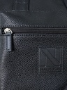 BOLSA NEGRA CON CIERRE IMITACIÓN PIEL