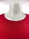 BLUSA MANGA CORTA, DETALLE DE LINEA DE COLOR CON MOÑO EN MANGAS