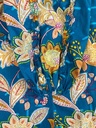 BLUSA CORTA, MANGA LARGA, ESTAMPADO DE FLORES, ELASTICO EN CUELLO