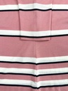BLUSA CORTA, MANGA 3/4, LISA, TEXTURA RAYAS ROSA, BLANCO, NEGRO 