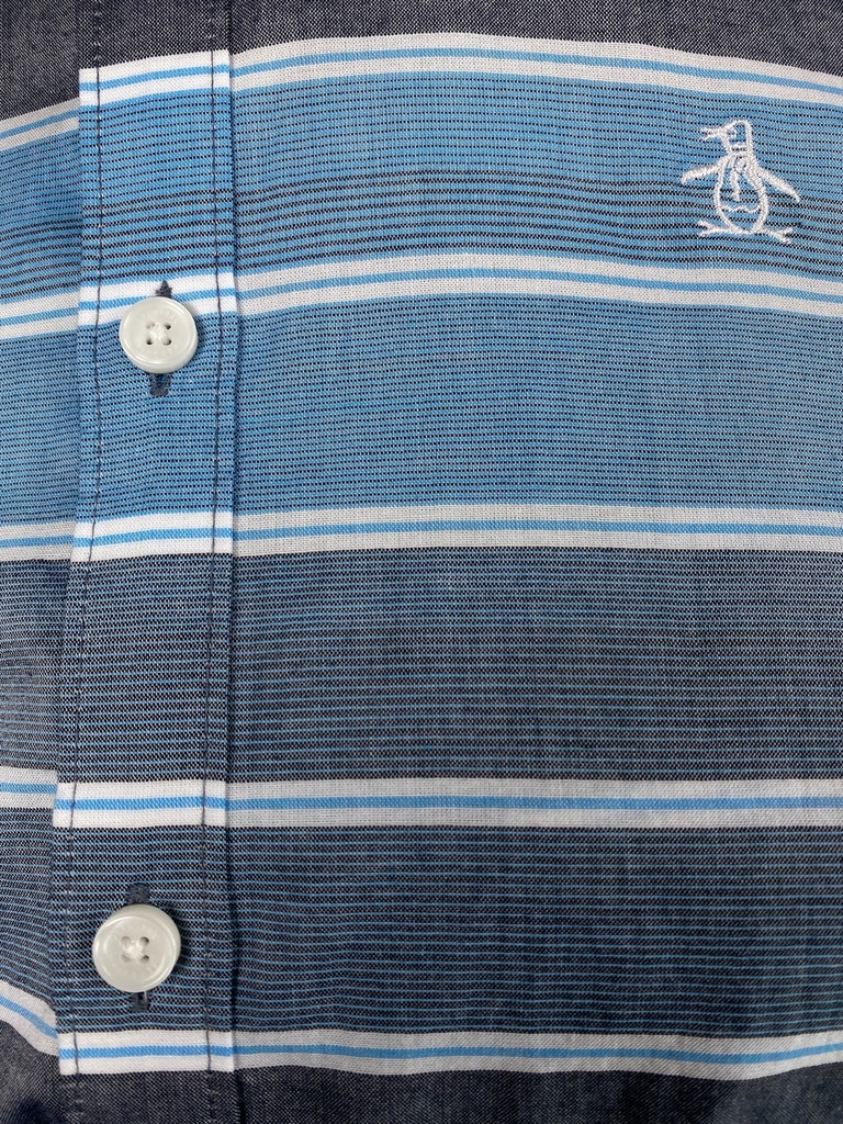 CAMISA AZUL CON RAYAS AZUL CLARO