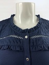 BLUSA CORTA, MANGA CORTA, CON BOTONES