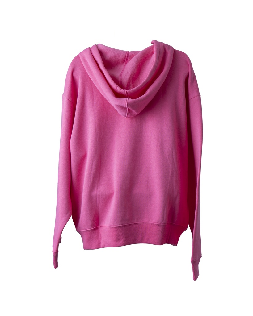 SUDADERA ROSA DAMA CON LOGO DELINEADO