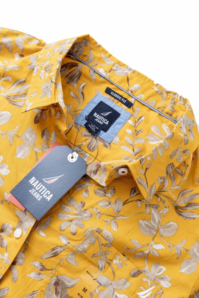 BLUSA ESTAMPADA HOJAS CAFÉ 