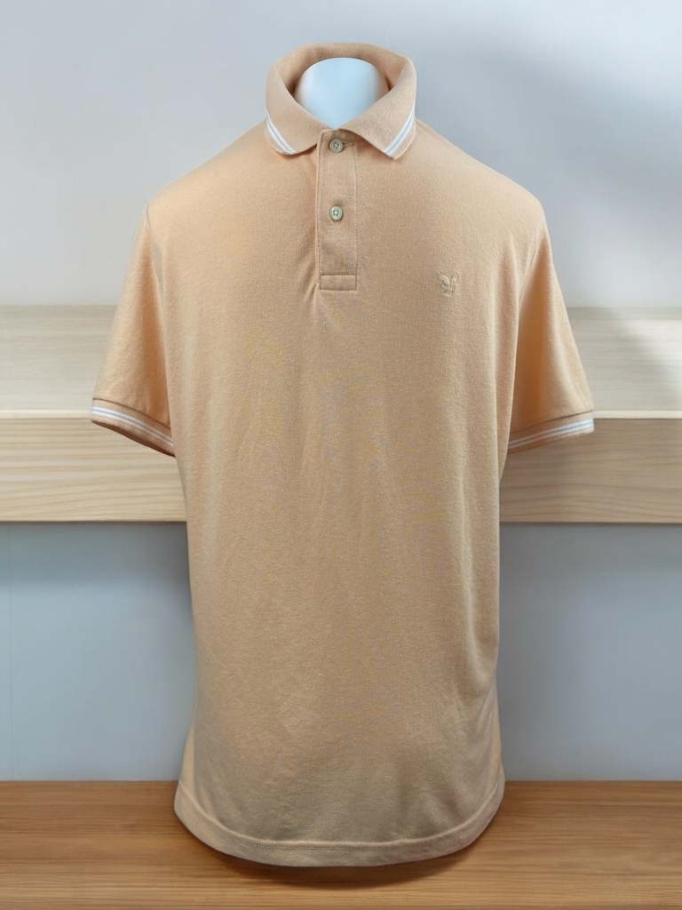 PLAYERA POLO, DETALLE LINEA BLANCA EN CUELLO Y MANGA