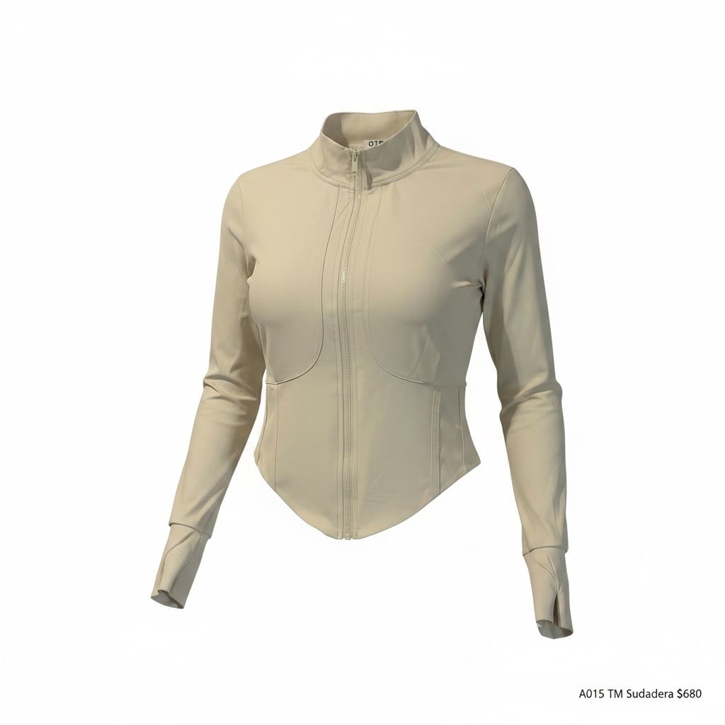 SUDADERA DEPORTIVA STRETCH CON CIERRE