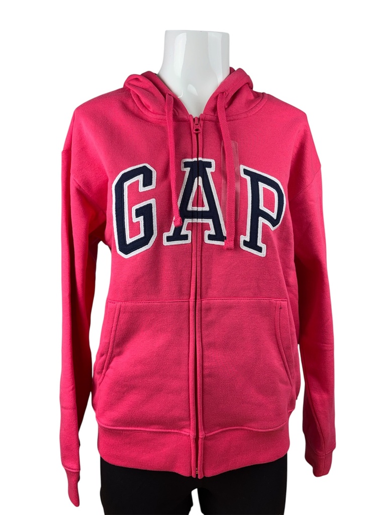 SUDADERA ROSA CON LOGO Y GORRO