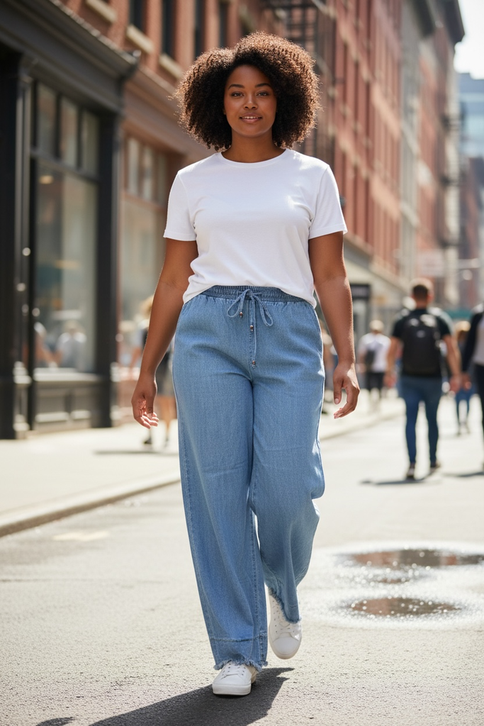 PANTALON DE MEZCLILLA CON RESORTE