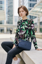 BLUSA FLORES Y HOJAS MANGA LARGA