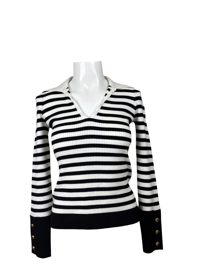 BLUSA NEGRO CON BLANCO