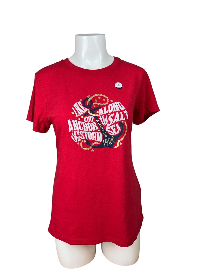 PLAYERA ROJA DAMA ESTAMPADA