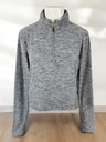SUDADERA GRIS DEPORTIVA JASPEADA CON CIERRE 