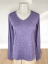 PLAYERA MORADA DEPORTIVA JASPEADA CON MANGA LARGA