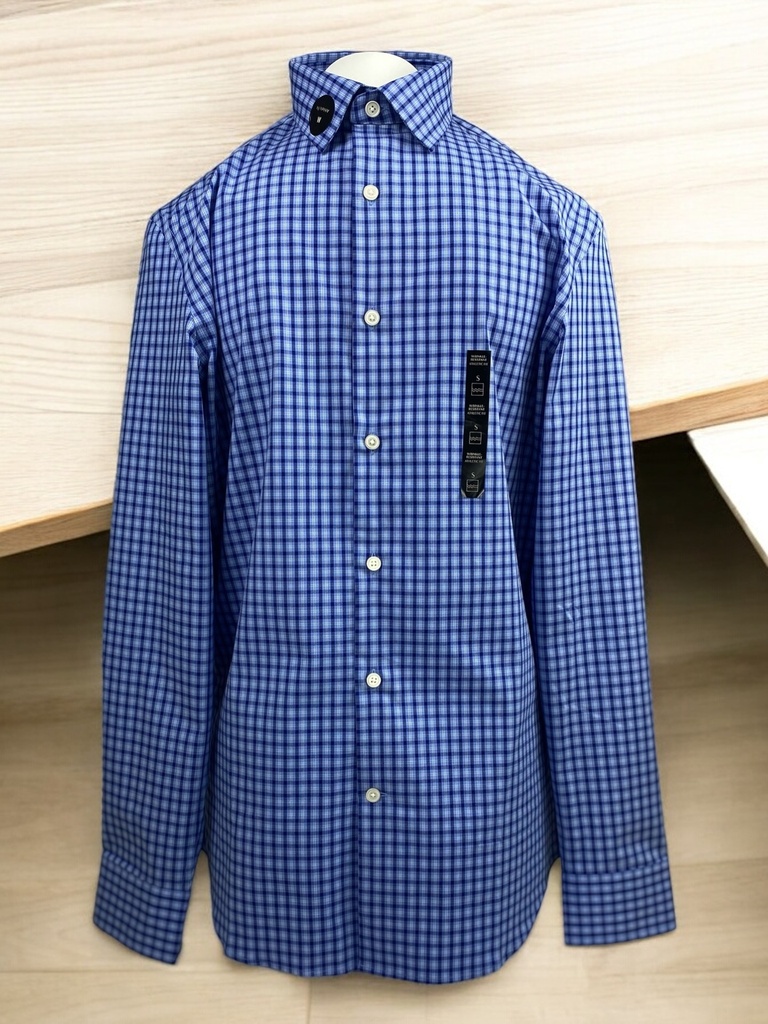 CAMISA CUADROS AZUL MARINO