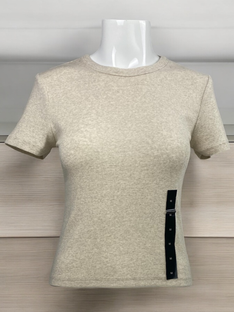 BLUSA CUELLO REDONDO JASPEADO