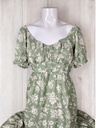 VESTIDO VERDE CLARO ESTAMPADO CON FLORES
