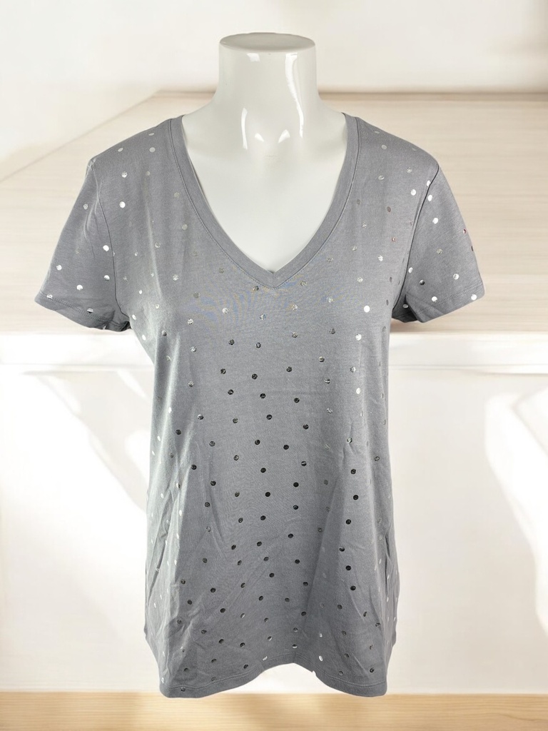 PLAYERA GRIS CON PUNTOS