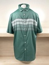CAMISA VERDE CON RAYAS GRIS CLARO