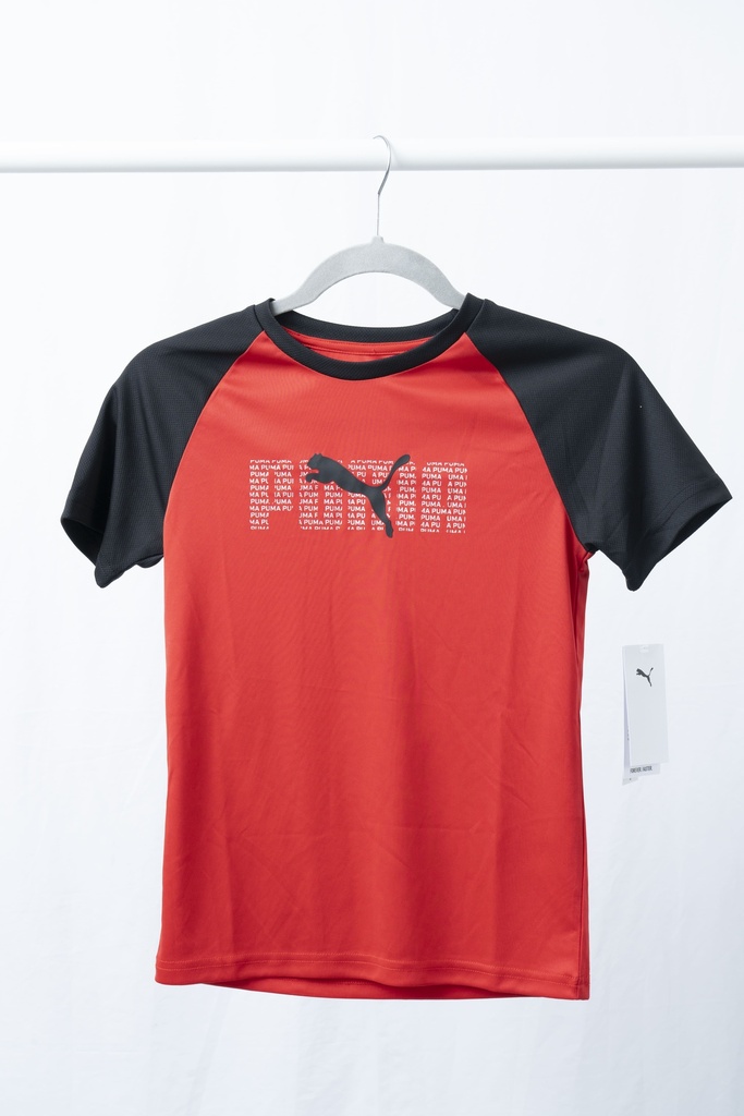 PLAYERA NIÑO SPORT NEGRO CON ROJO 