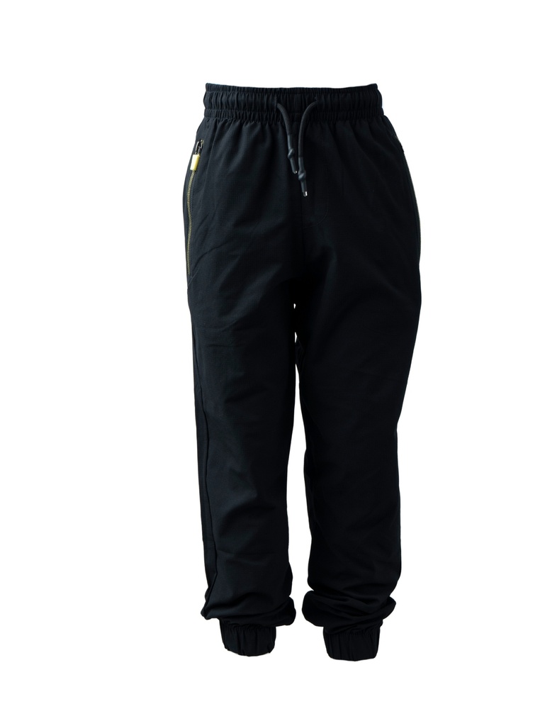 PANTALÓN NEGRO PARA NIÑO CON BOLSAS