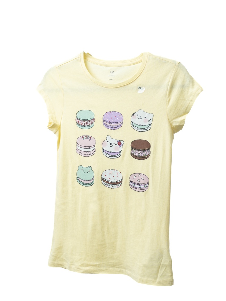 PLAYERA NIÑA, AMARILLA ESTAMPADA