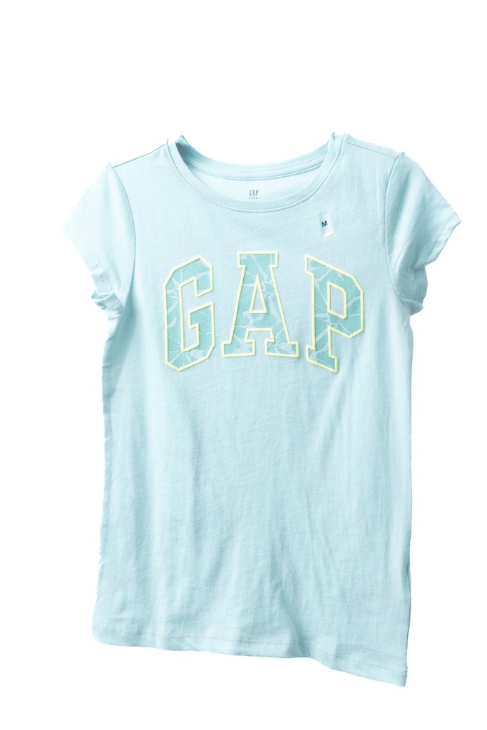 PLAYERA NIÑA, VERDE AGUA Y MARCA