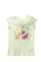 PLAYERA NIÑA, AMARILLA ESTAMPADO FRUTAS