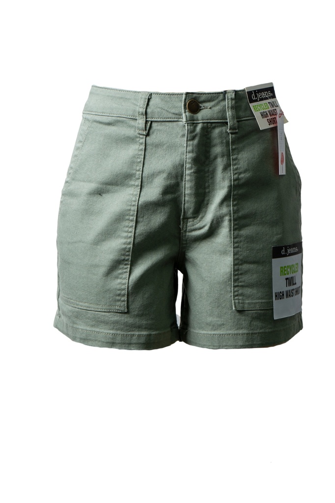SHORT GABARDINA VERDE MILITAR