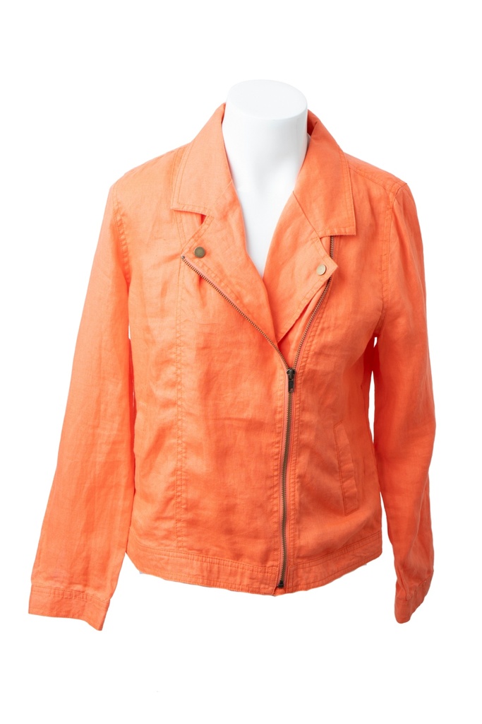 CHAMARRA DE LINO NARANJA  