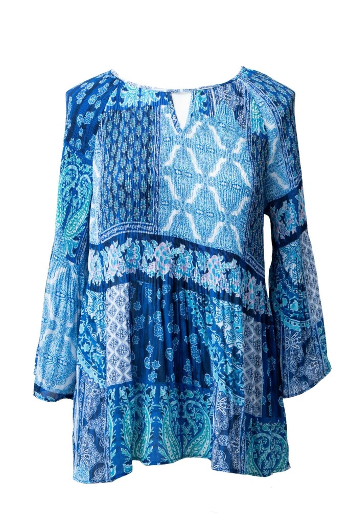 BLUSA TONOS AZULES 