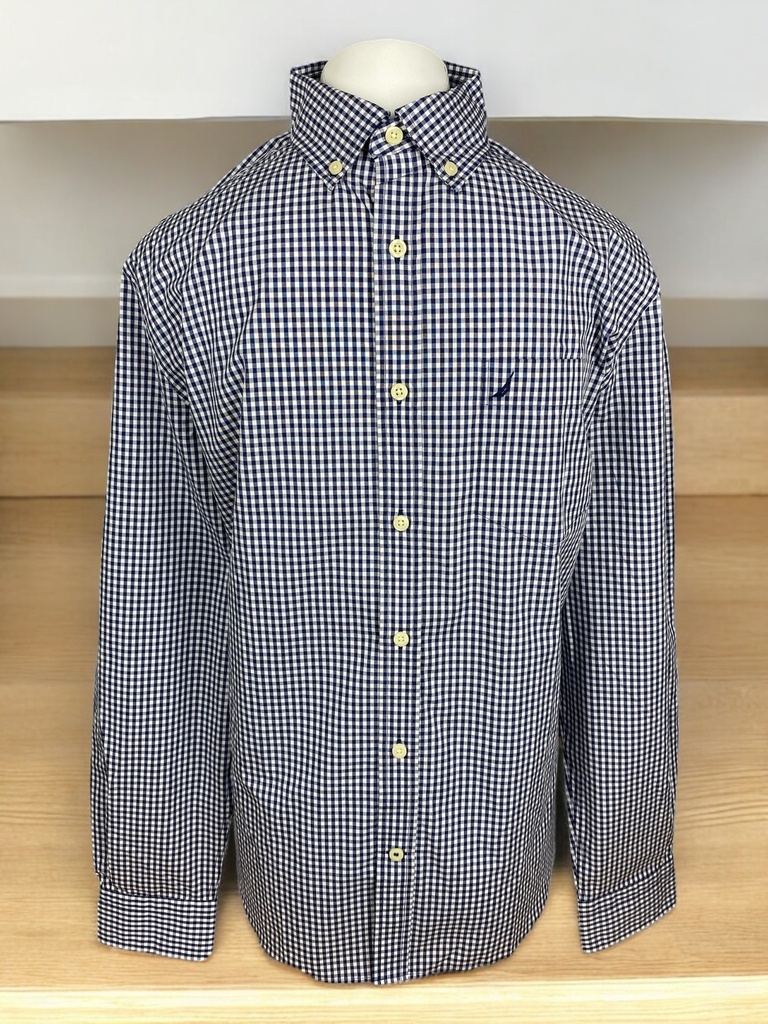 CAMISA CUADROS AZULES CON BLANCO 