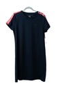VESTIDO AZUL CON LOGO EN MANGAS