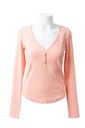 BLUSA COLOR DURAZNO MANGA LARGA 