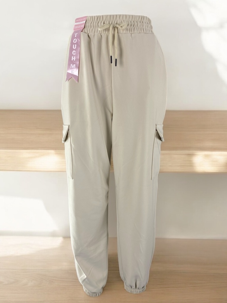 PANTS BEIGE CAGO CON BOLSAS