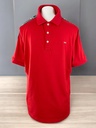 PLAYERA POLO ROJA CON MARCA EN LA PARTE SUPERIOR