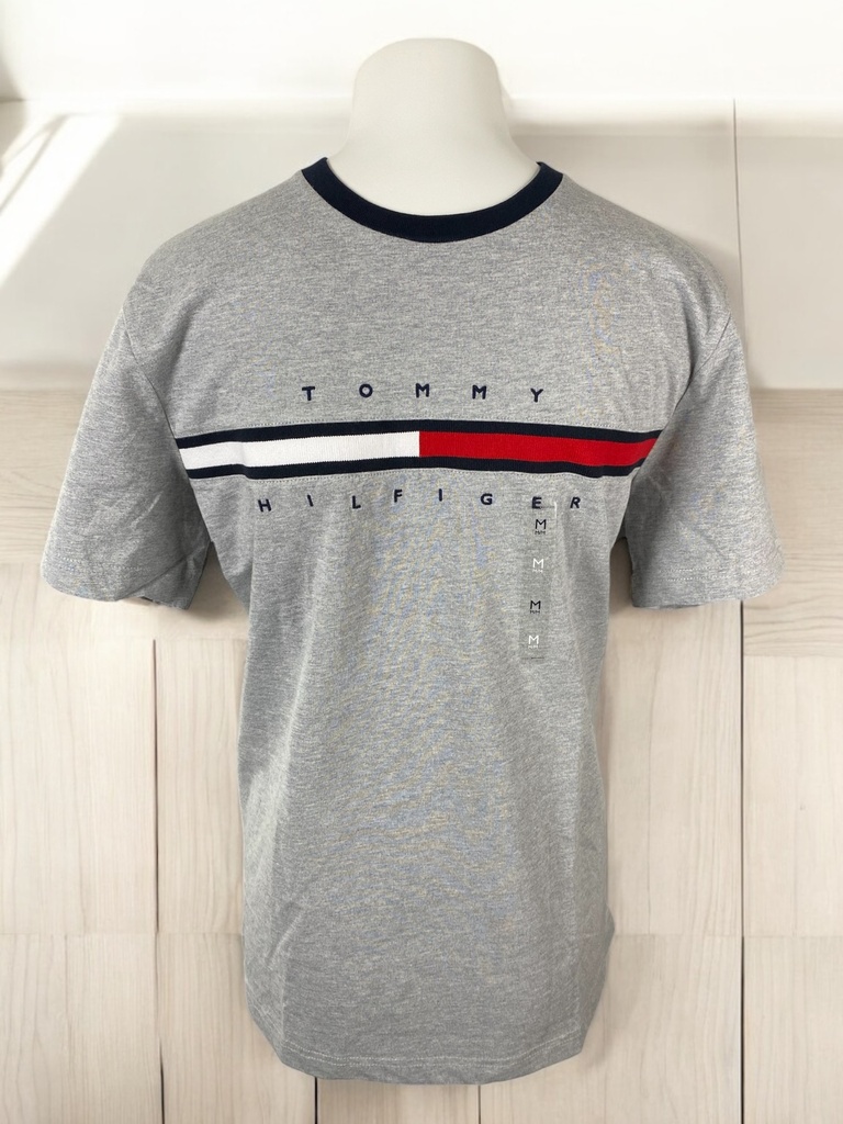 PLAYERA GRIS CON LOGO BORDADO