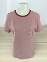 BLUSA ROJA CON RAYAS BLANCAS Y ROJAS