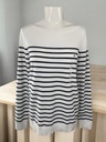 SUETER BLANCO CON RAYAS NEGRAS