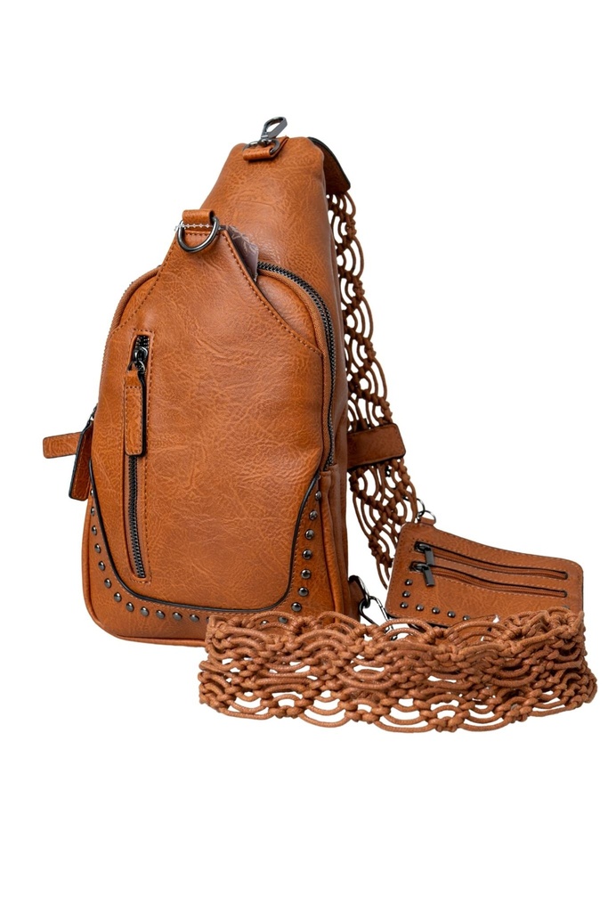 BOLSA CAFÉ CON MONEDERO Y CIERRE