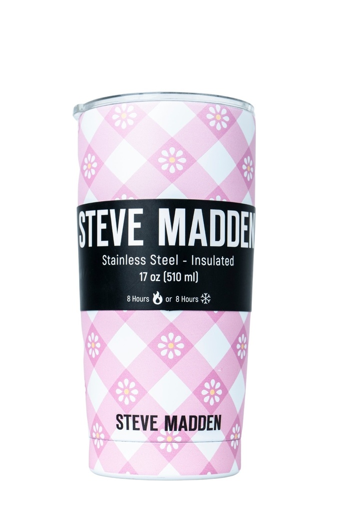 VASO TERMO TEXTURA FLORES ROSAS