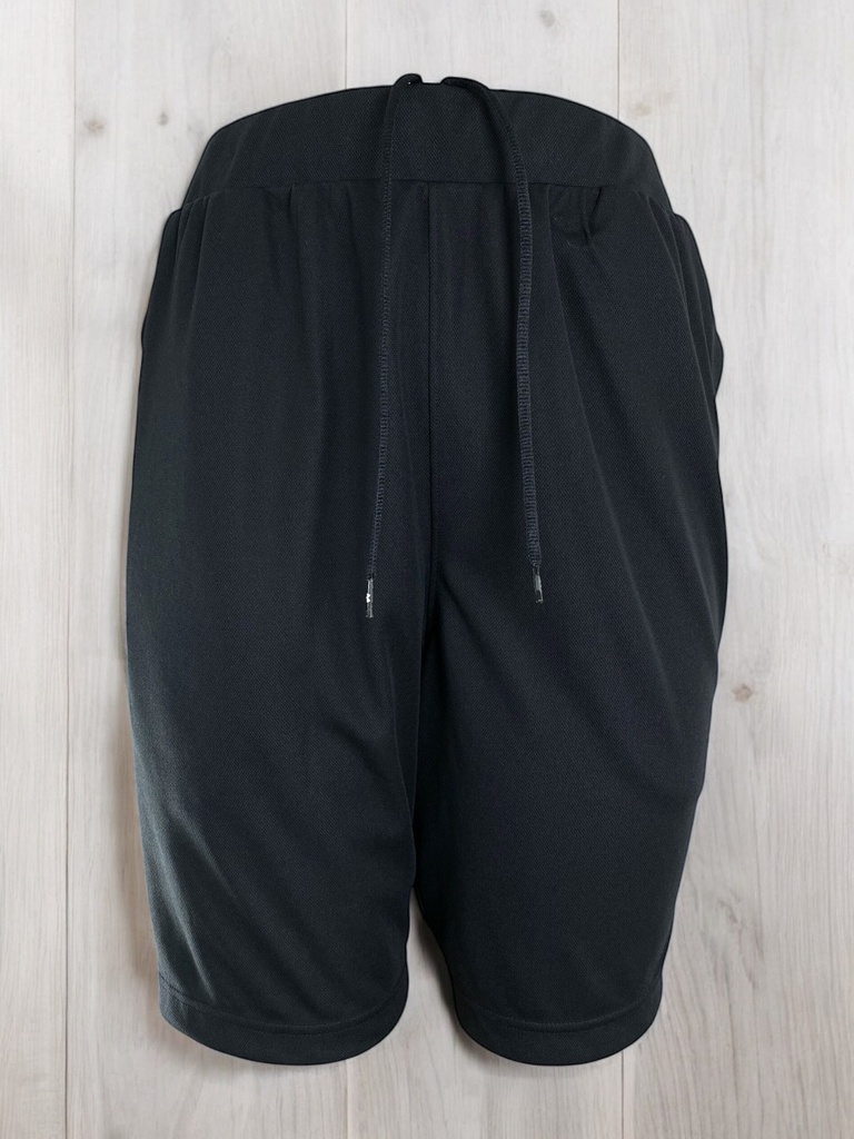 SHORT SUELTO NEGRO FILO BLANCO