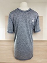 PLAYERA HOMBRE GRIS JASPEADO LOGO ESTAMPADO
