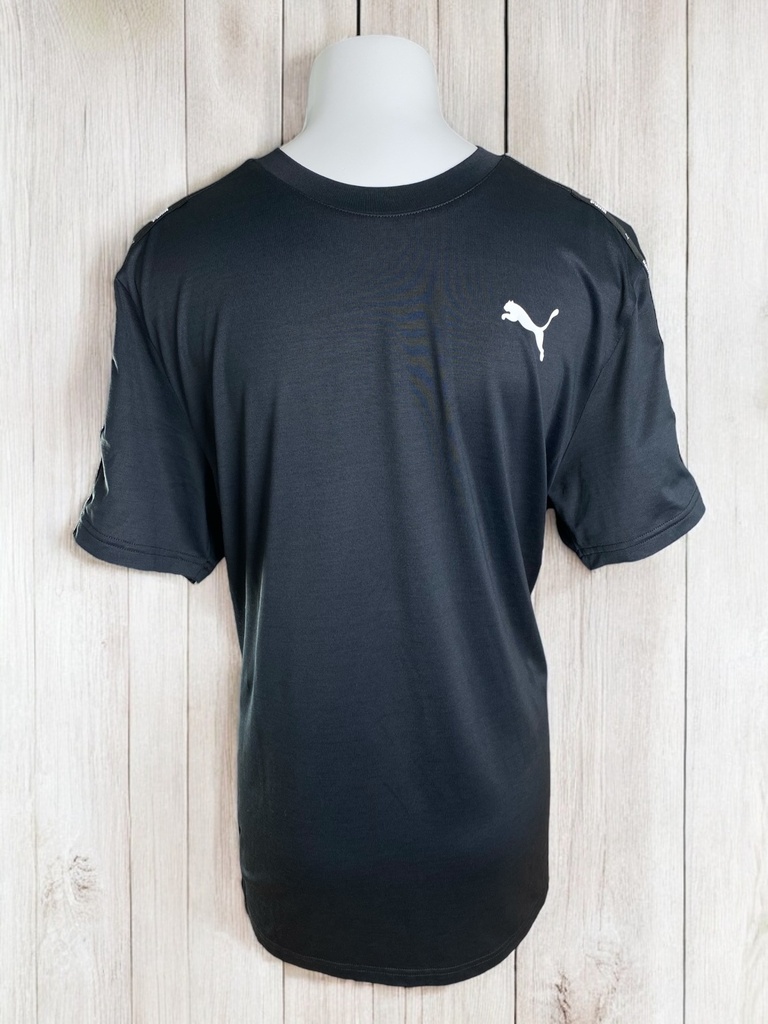 PLAYERA HOMBRE CON LOGO BLANCO EN MANGAS