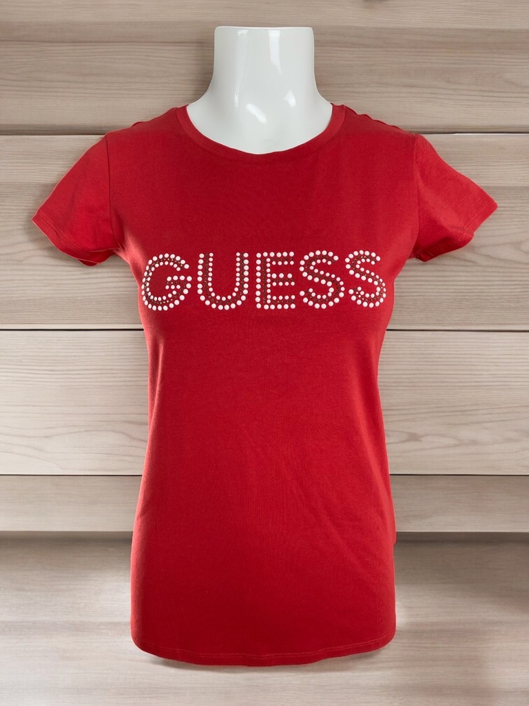 PLAYERA ROJA LOGO EN PEDRERIA