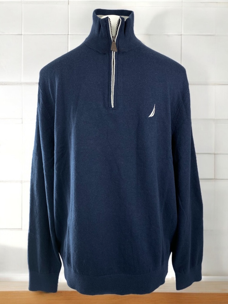 SUÉTER AZUL CON CIERRE