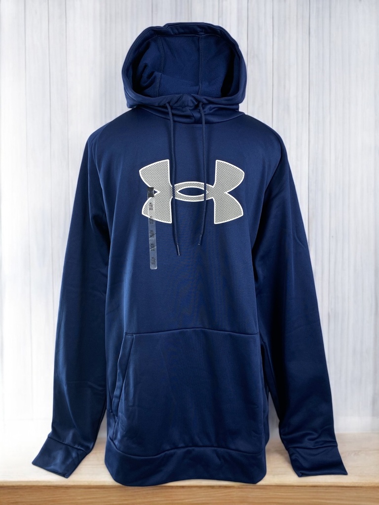 SUDADERA AZUL CON LOGO ESTAMPADO Y BOLSA DELANTERA