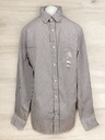 CAMISA RAYAS CAFE Y BLANCO