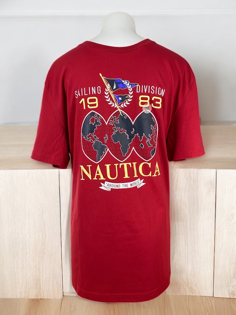 PLAYERA ROJA ESTAMPADO CONTINENTES 