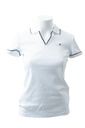 PLAYERA BLANCA TIPO POLO FILO EN NEGRO