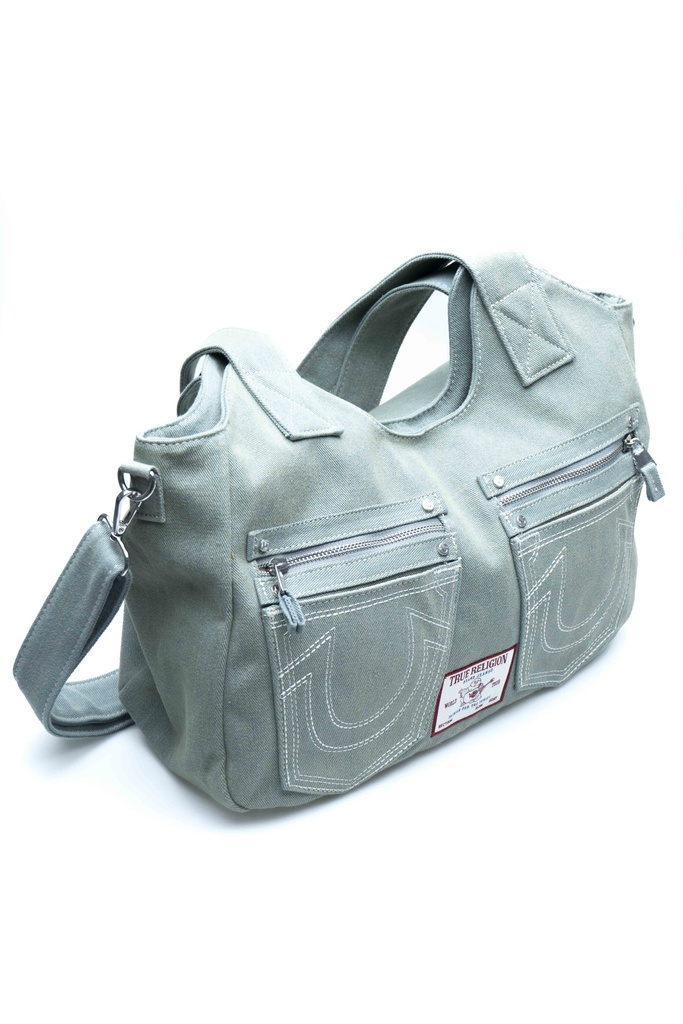 BOLSA MANO DE TELA CON BROCHE